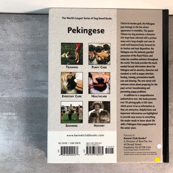Pekingese : A Comprehensive Guide to Owning and Caring for Your Dog Hardcover - Picture 6 of 6